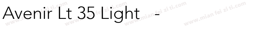 Avenir Lt 35 Light 常规字体转换